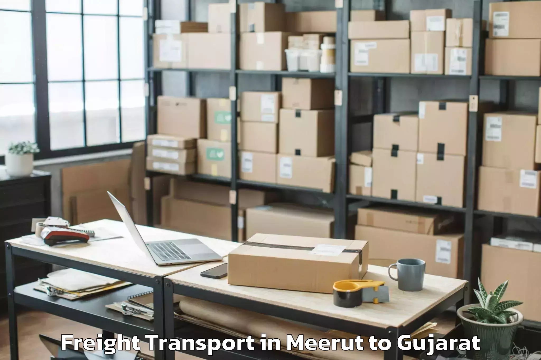 Top Meerut to Kadodara Freight Transport Available